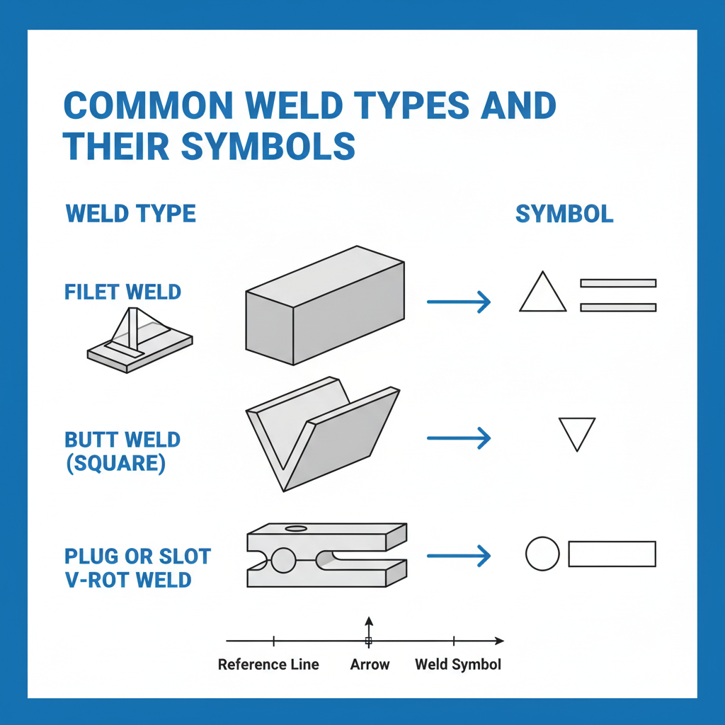 Welding Symbols Chart: A Complete Guide to Reading and Using Them 3 Common Weld Types and Their Symbols