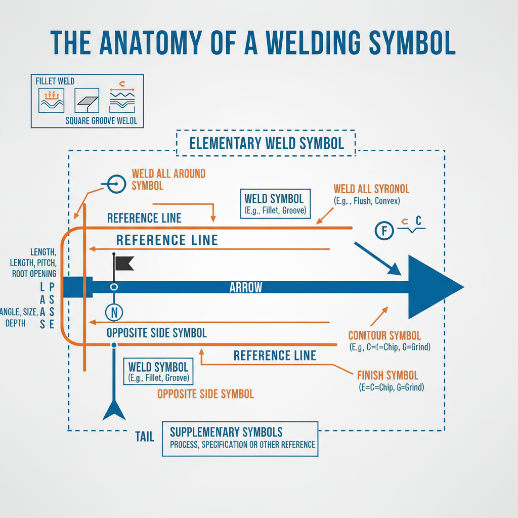 Welding Symbols Chart: A Complete Guide to Reading and Using Them 2 The Anatomy of a Welding Symbol