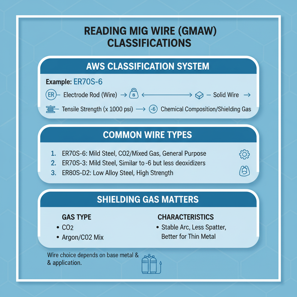 Reading MIG Wire (GMAW) Classifications