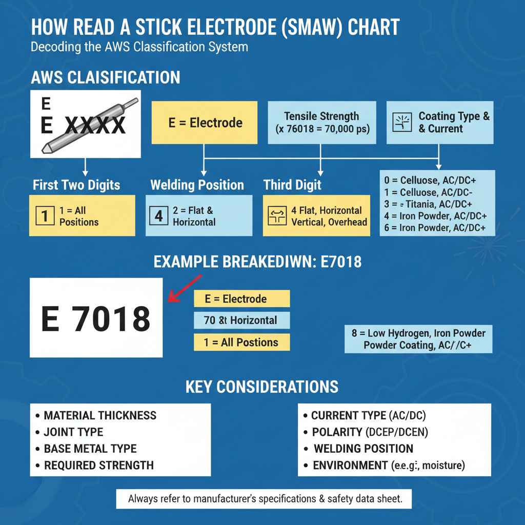 How to Read a Stick Electrode (SMAW) Chart