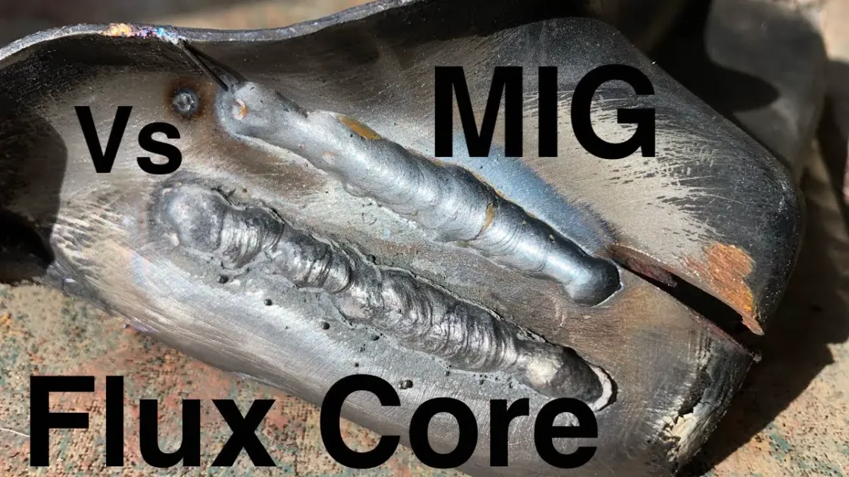 MIG welding gas vs no gas comparison