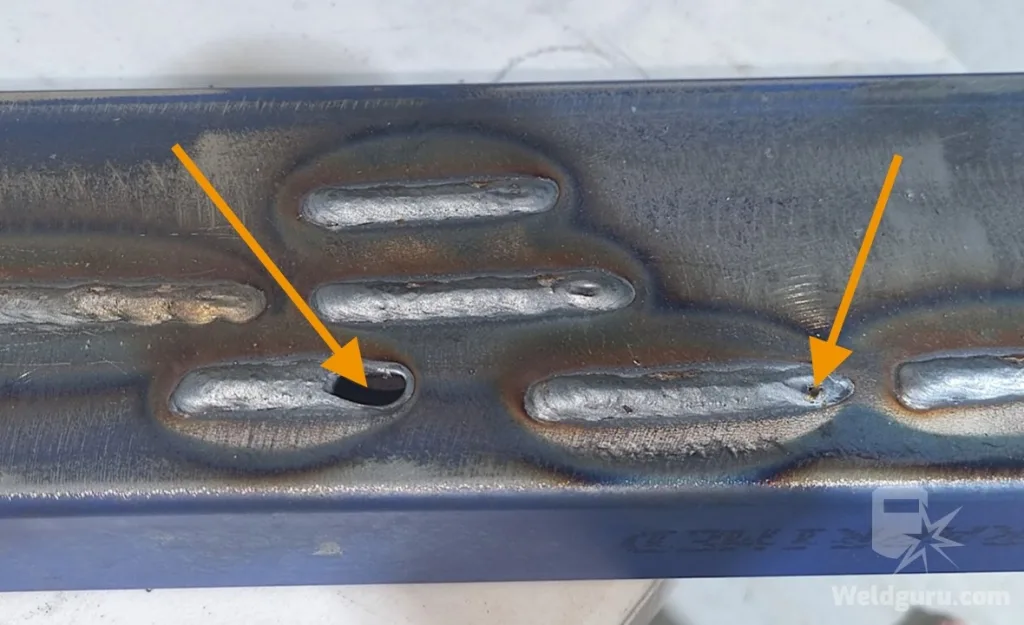 Thin metal welding burn-through