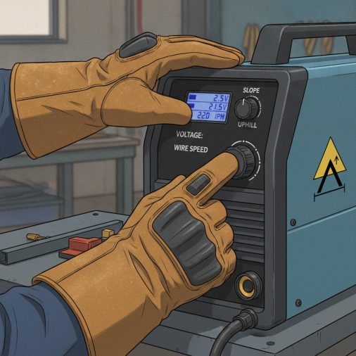 Machine Settings for Uphill MIG Welding