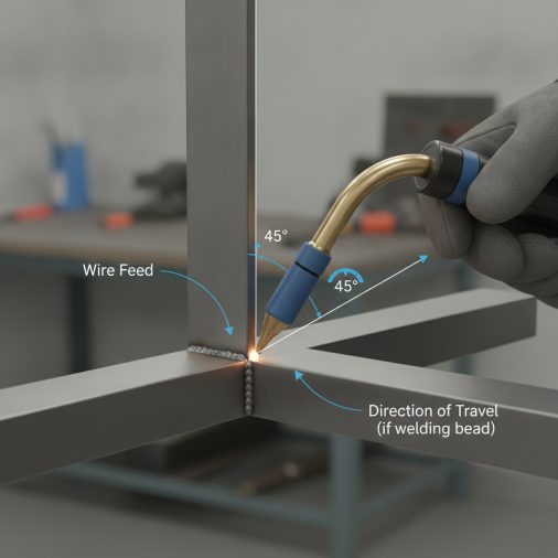 MIG Tack Weld Techniques: How to Do Them Right 4 Correct Gun Angle and Positioning for Tack Welds