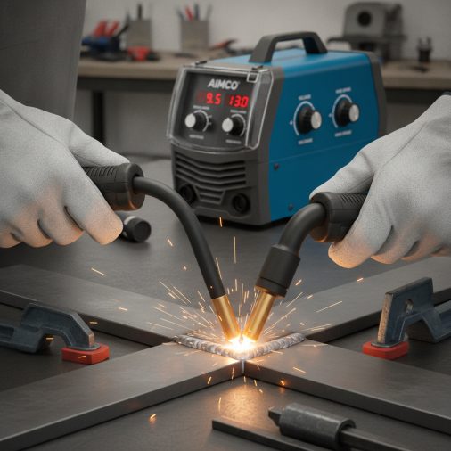 How the Aimco 130 Handles 1/8" Steel