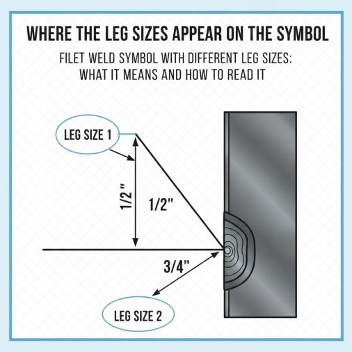 Where the Leg Sizes Appear on the Symbol