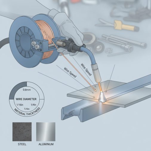 Wire Speed Reference by Wire Diameter and Material Thickness